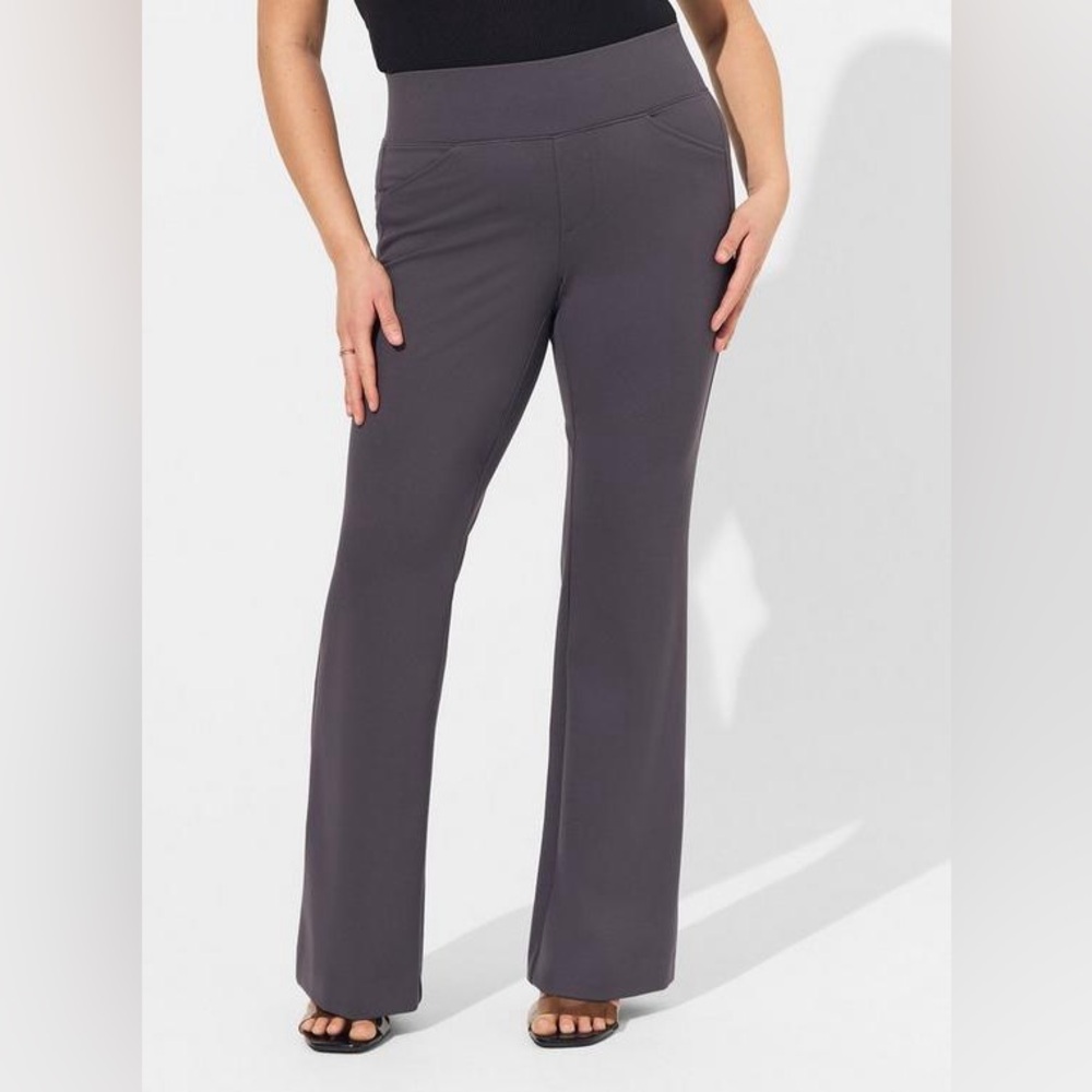 Torrid Pocket Pixie Gray Flare Pants - image 3